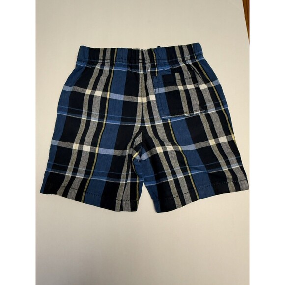 Toddler Boys Shorts Jumping Beans Elastic Drawstring Waistband Plaid Sz 4T New - Picture 2 of 11